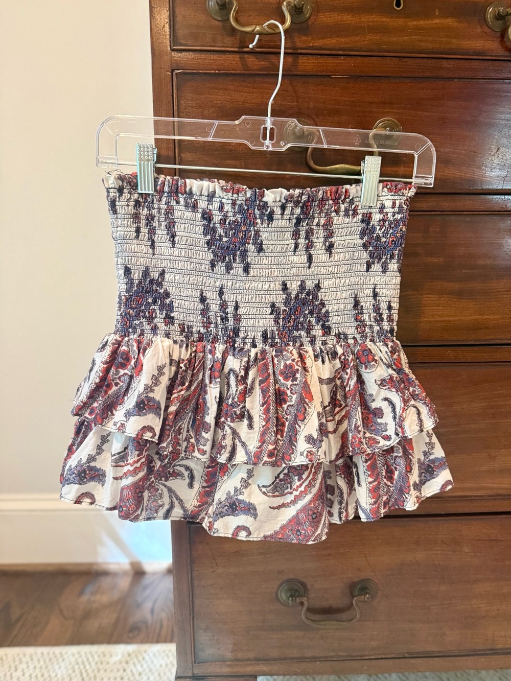 Isabel Marant ÉTOILE Paisley Print Smocked Mini Skirt